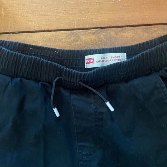 Levi’s Youth XL Black Elastic Waist Drawstring Slim Fit Shorts - Picture 4 of 10
